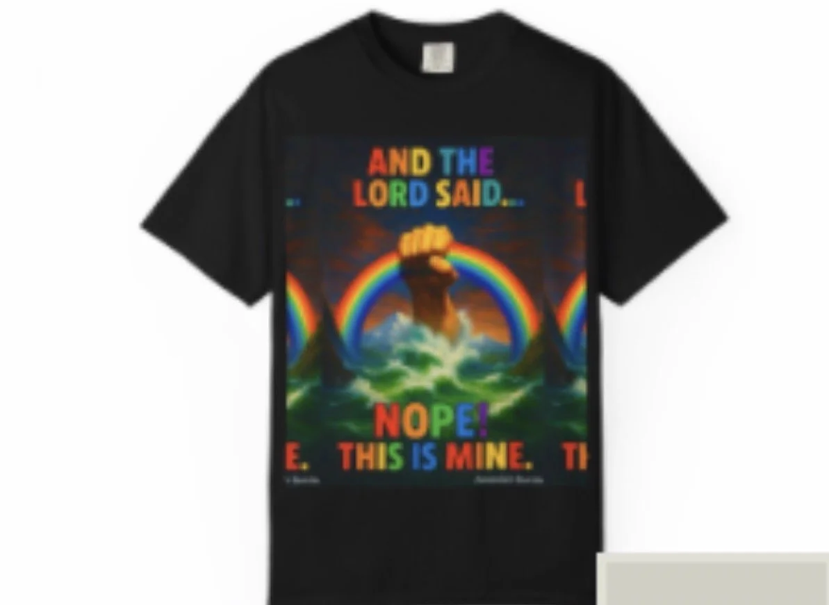 And the Lord Said Rainbow Fist Tee | Christian Vintage Illustration T-Shirt