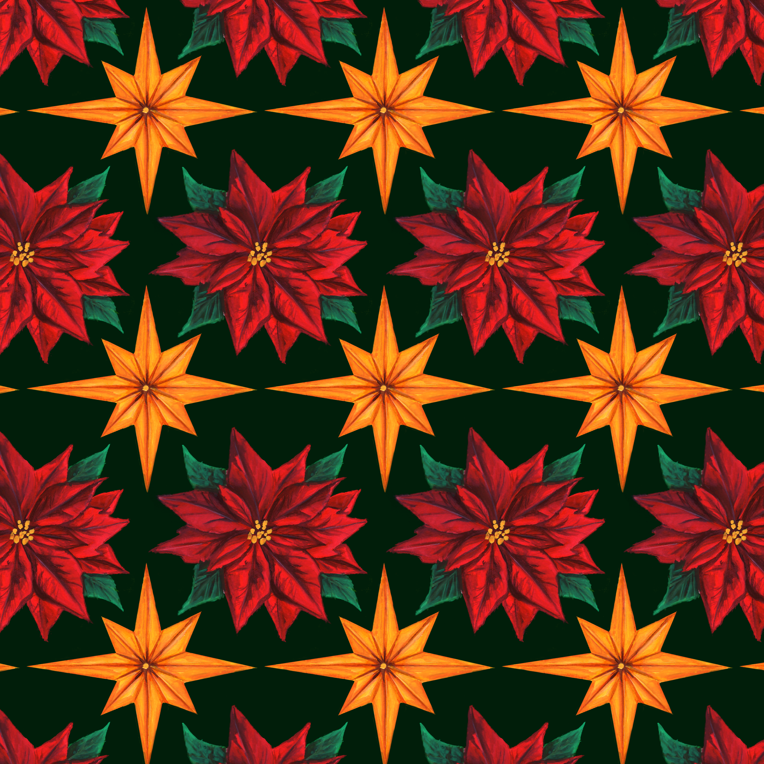Holiday in gold- star and flower.png