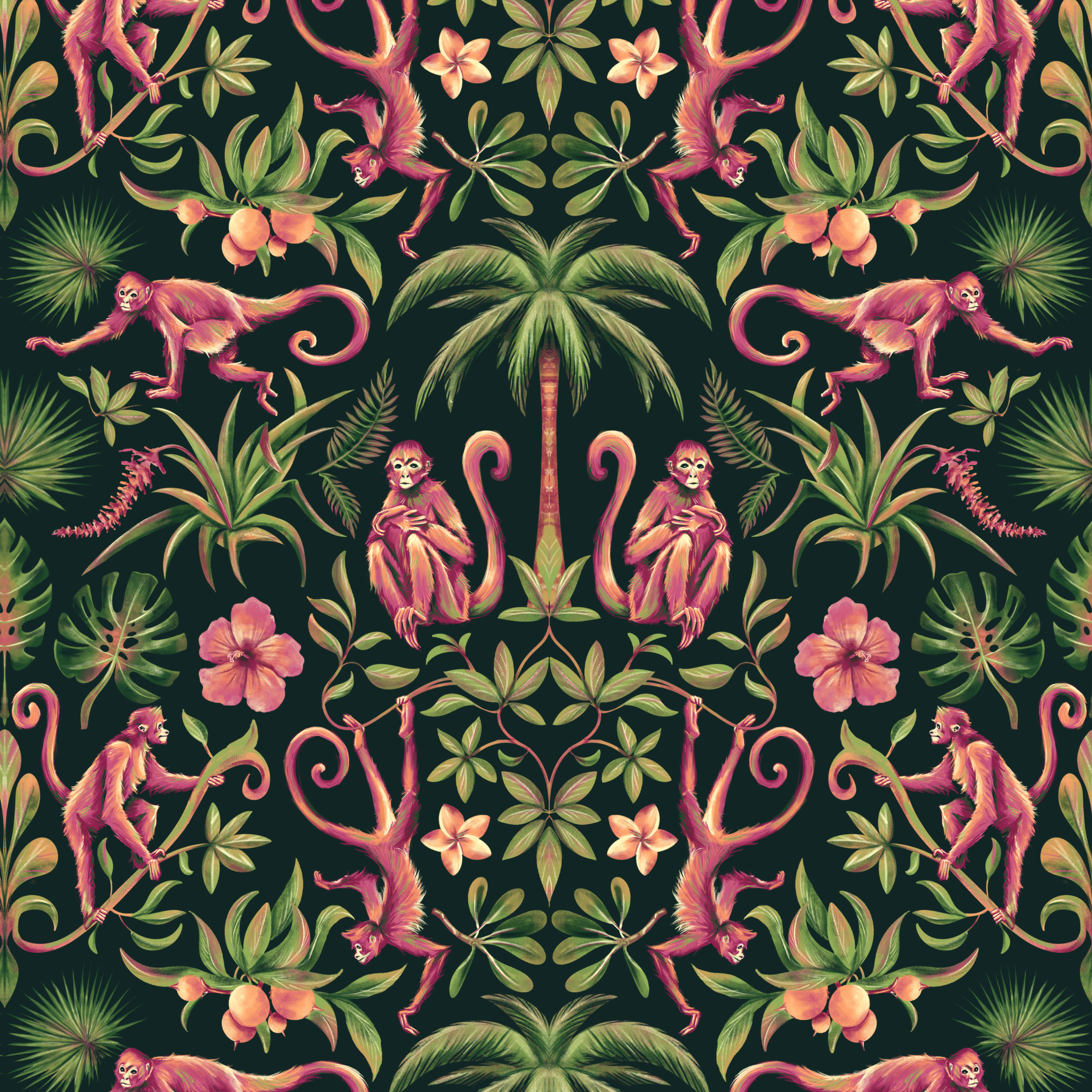 monkey pajama party- main pattern mirror.png
