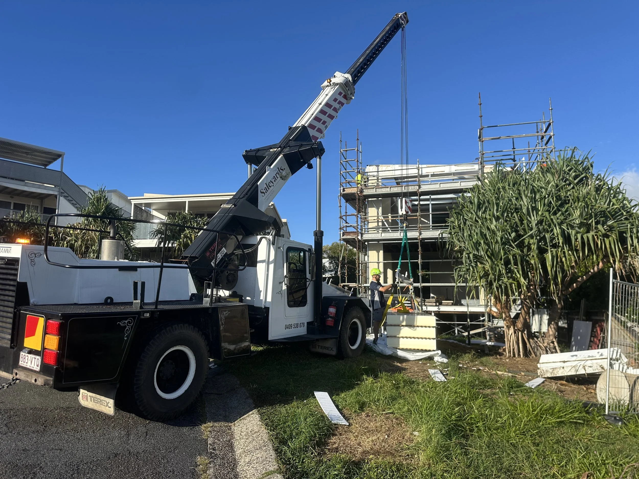 Construction Lifts on North Stradbroke Island