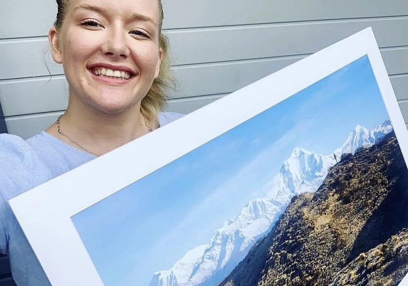 In 2020, I printed my first photo ever. This was from a trip to the Himalayas where we were on a multi-day hiking trip in Nepal. I loved the feeling of holding my art in my hands. 