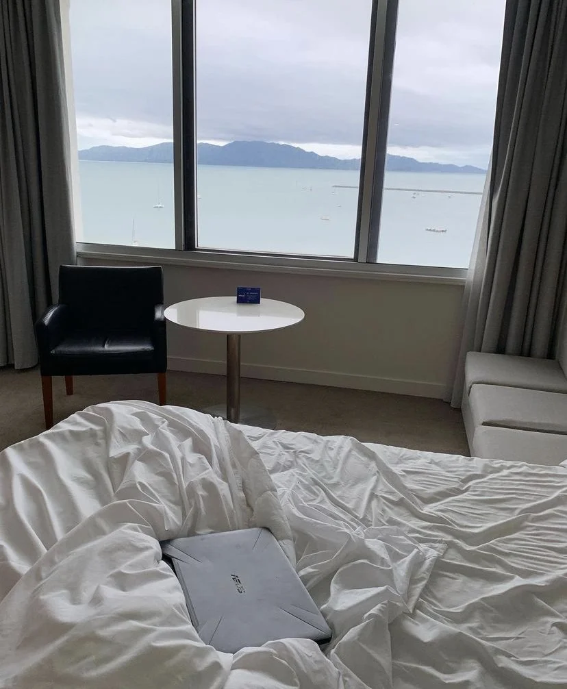 Getting clients their photos back with a beautiful view of Magnetic Island in Townsville!