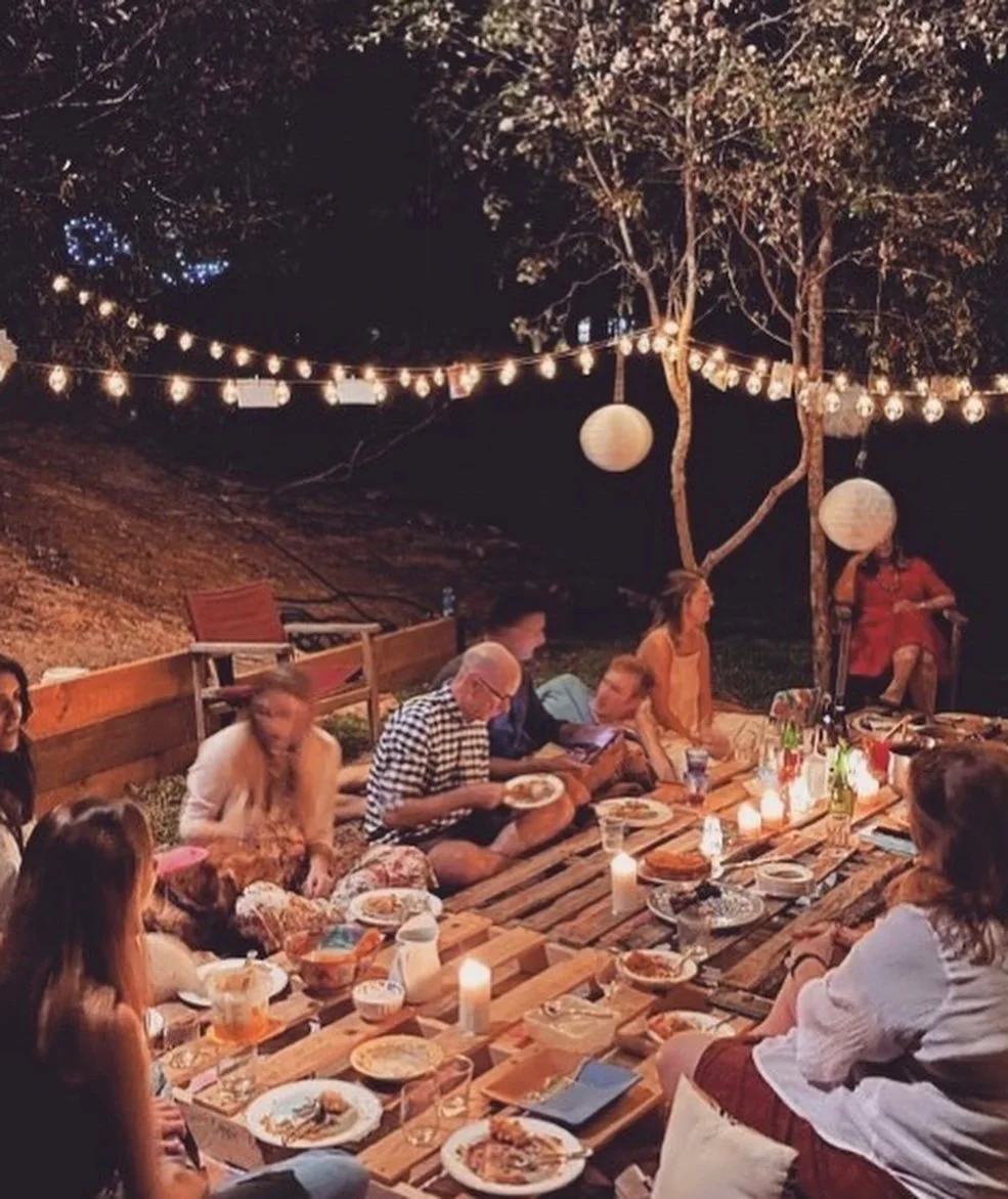 Outside of work, I love doing a dinner party with friends and family. 