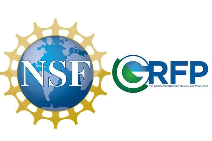 Logo of NSF with a globe and a gear, and NSF GREDP text with a green and blue design.