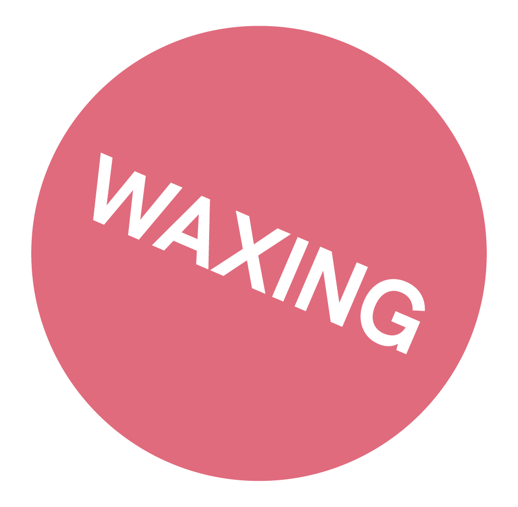 A pink Waxing icon.