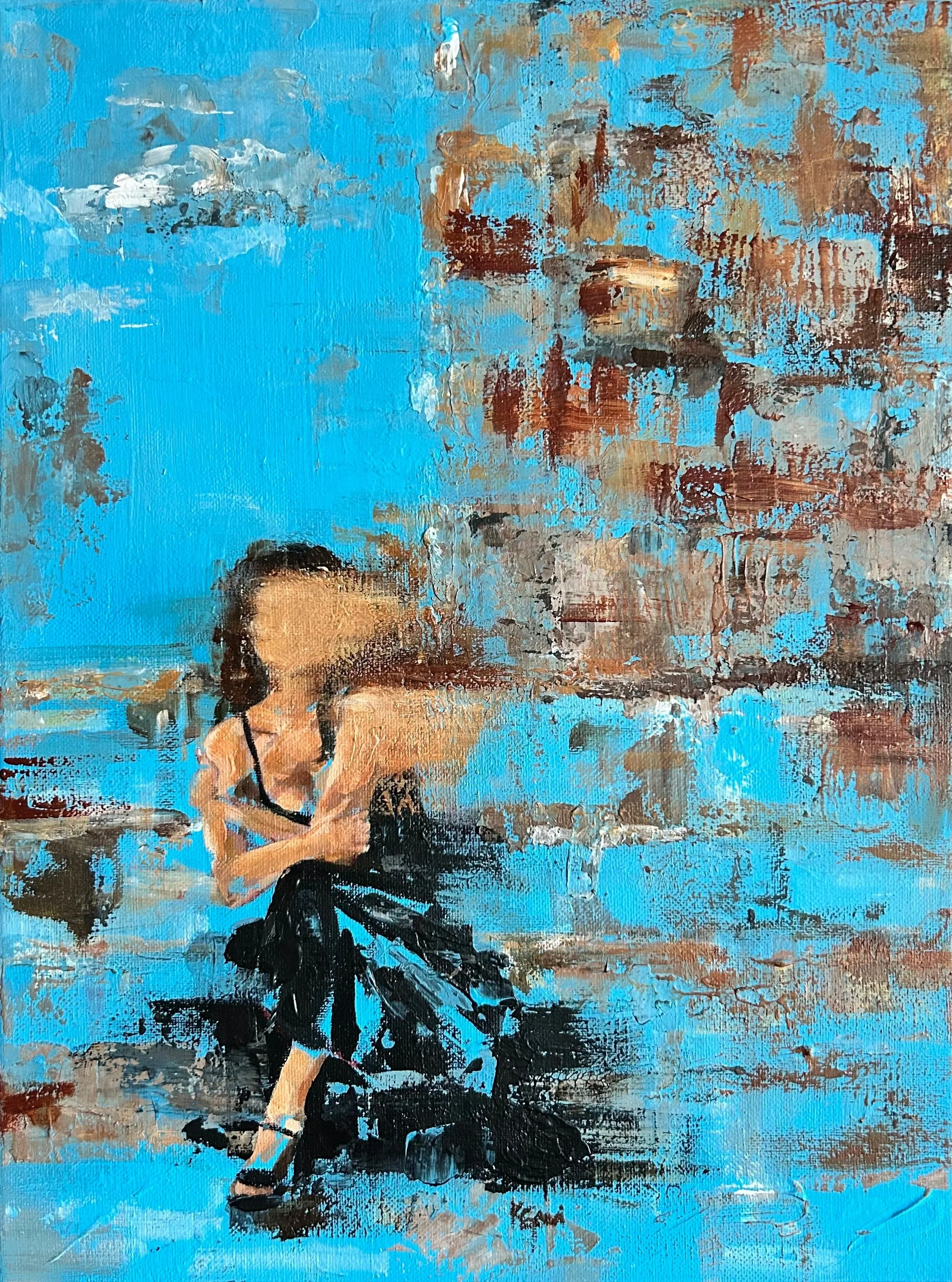 modern relaxing art sexy woman