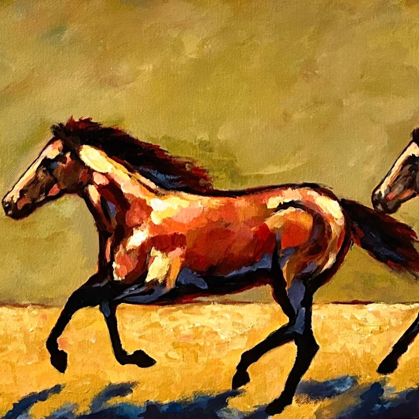 western horse painting