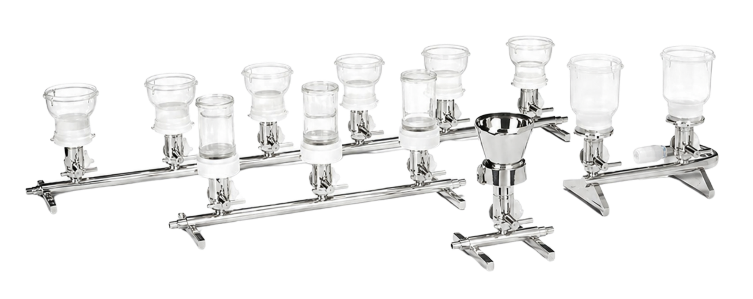 Equipos de Microbiologí Sartorius. Equipos de microbiología para laboratorio, desarrollados para apoyar las actividades de control microbiológico en la industria de alimentos, bebidas y laboratorios de calidad.
Rampas Microsart Manifold