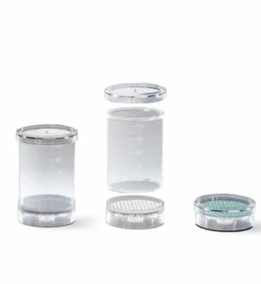 Monitores Biosart 100 Sartorius.
Son embudos estériles listos para usar que incorporan un filtro de membrana y una almohadilla de celulosa.