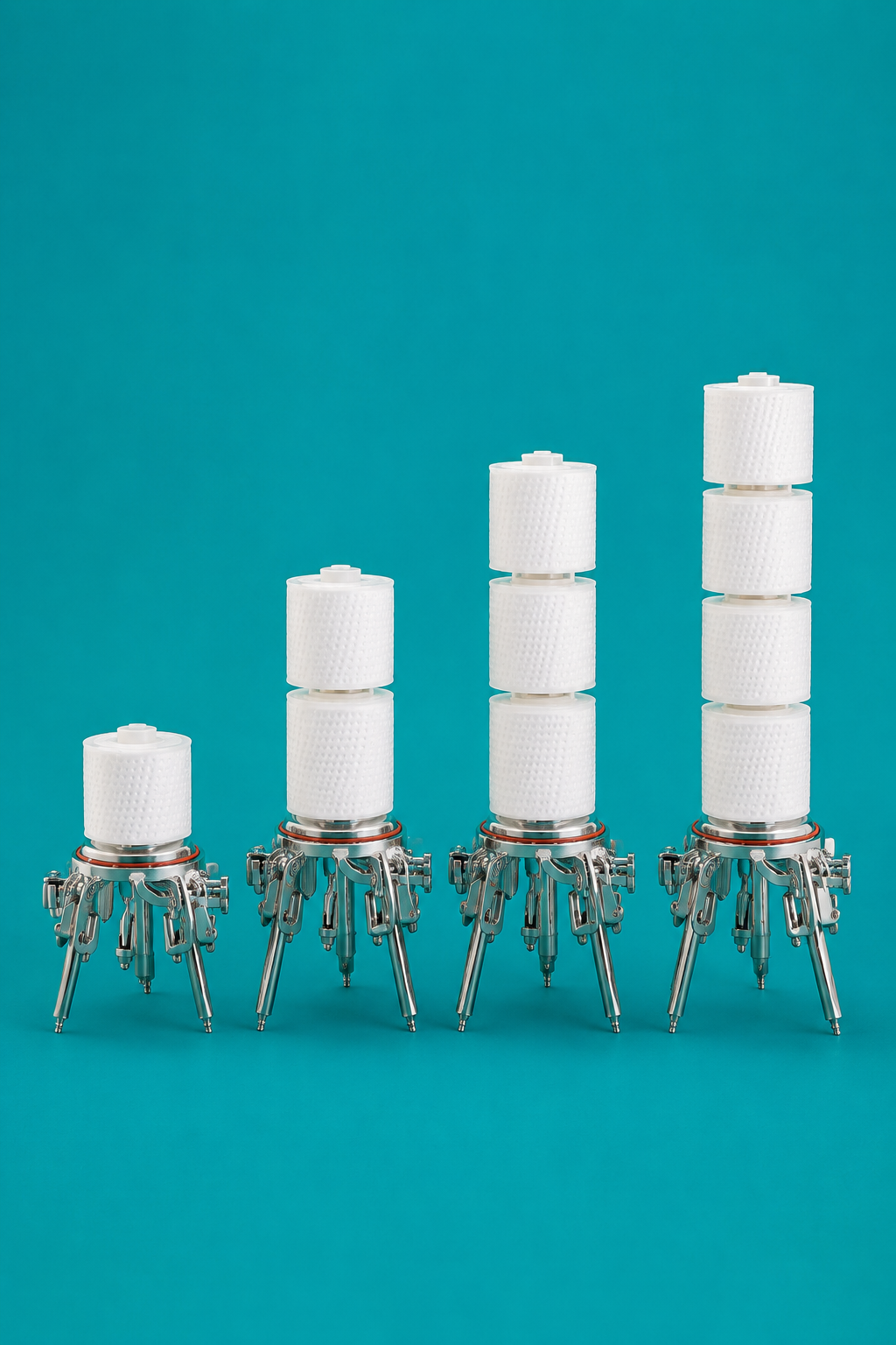 Modulos Jumbo Sartorius para filtración. Desarrollados para aplicaciones que requieren altos caudales de filtración, un bajo consumo energético.
Jumbo STAR Sartopure, Jumbo STAR Sartopure GF Plus, Jumbo STAR Sartopure GA,