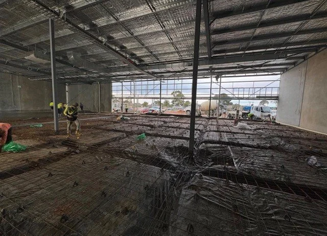 SWCP crew completing concrete line pumping pour South West WA