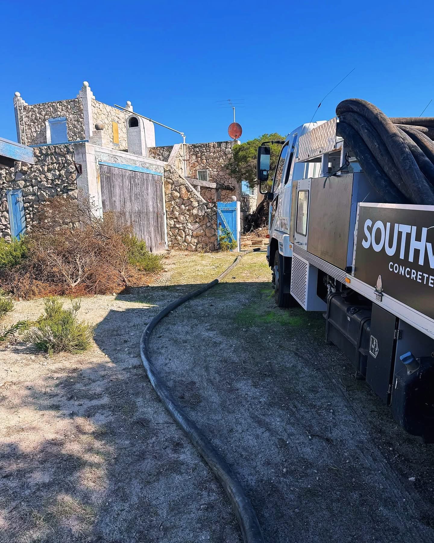 Concrete line pumping Gracetown South West Western Australia — SWCP
