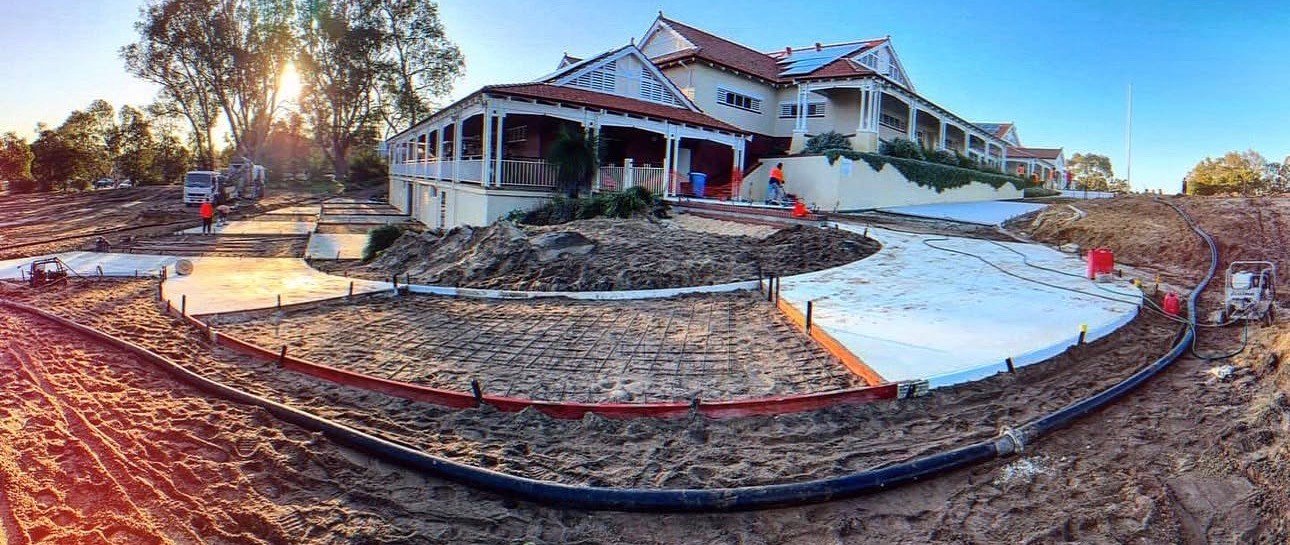 SWCP crew completing concrete line pumping pour South West WA