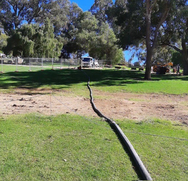 SWCP concrete line pump trailer ready for residential pour Perth