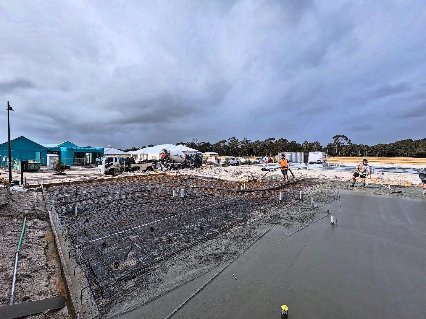 South West Concrete Pumping completing a large commercial concrete pour Perth WA