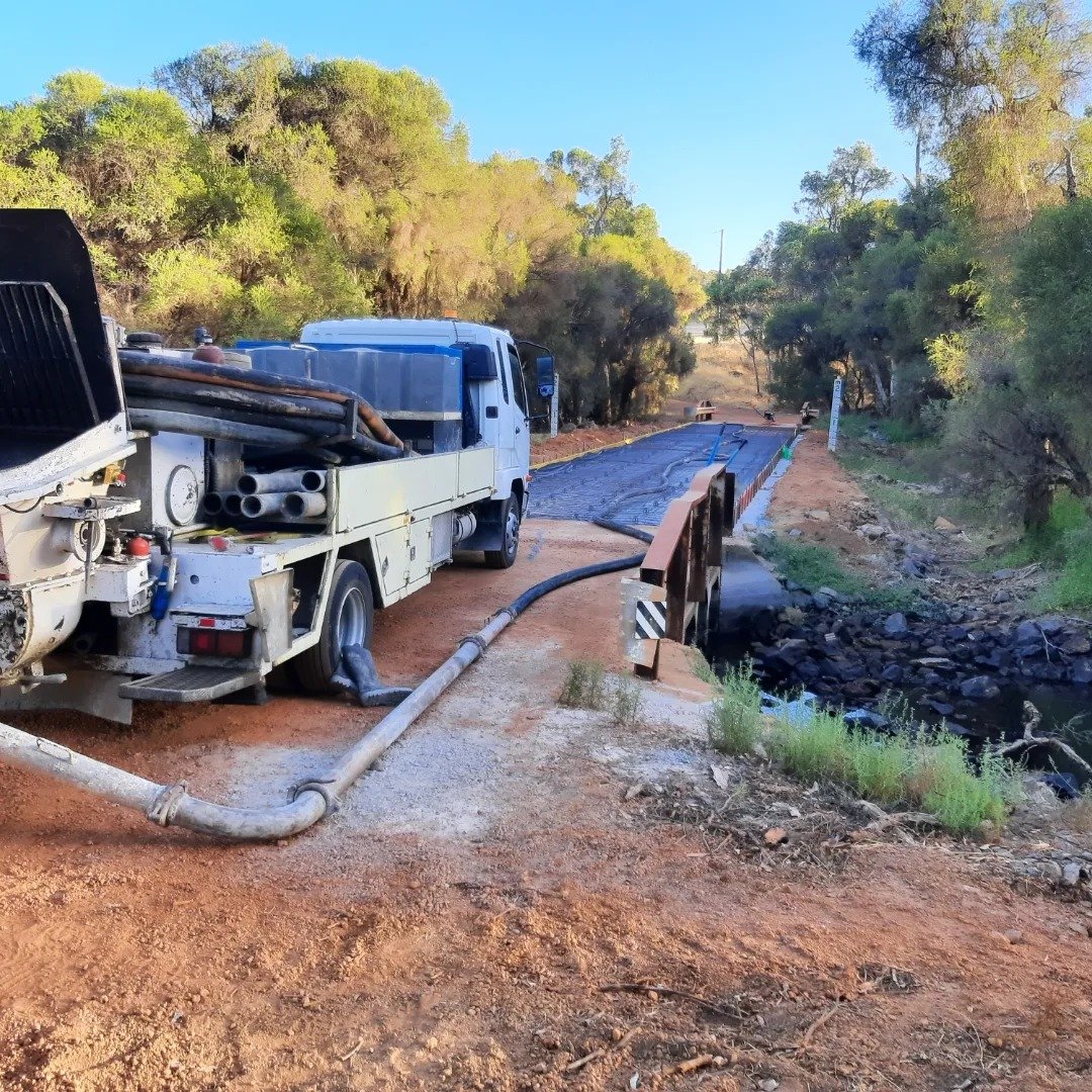 Concrete line pumping bridges Margaret River South West Western Australia — SWCP