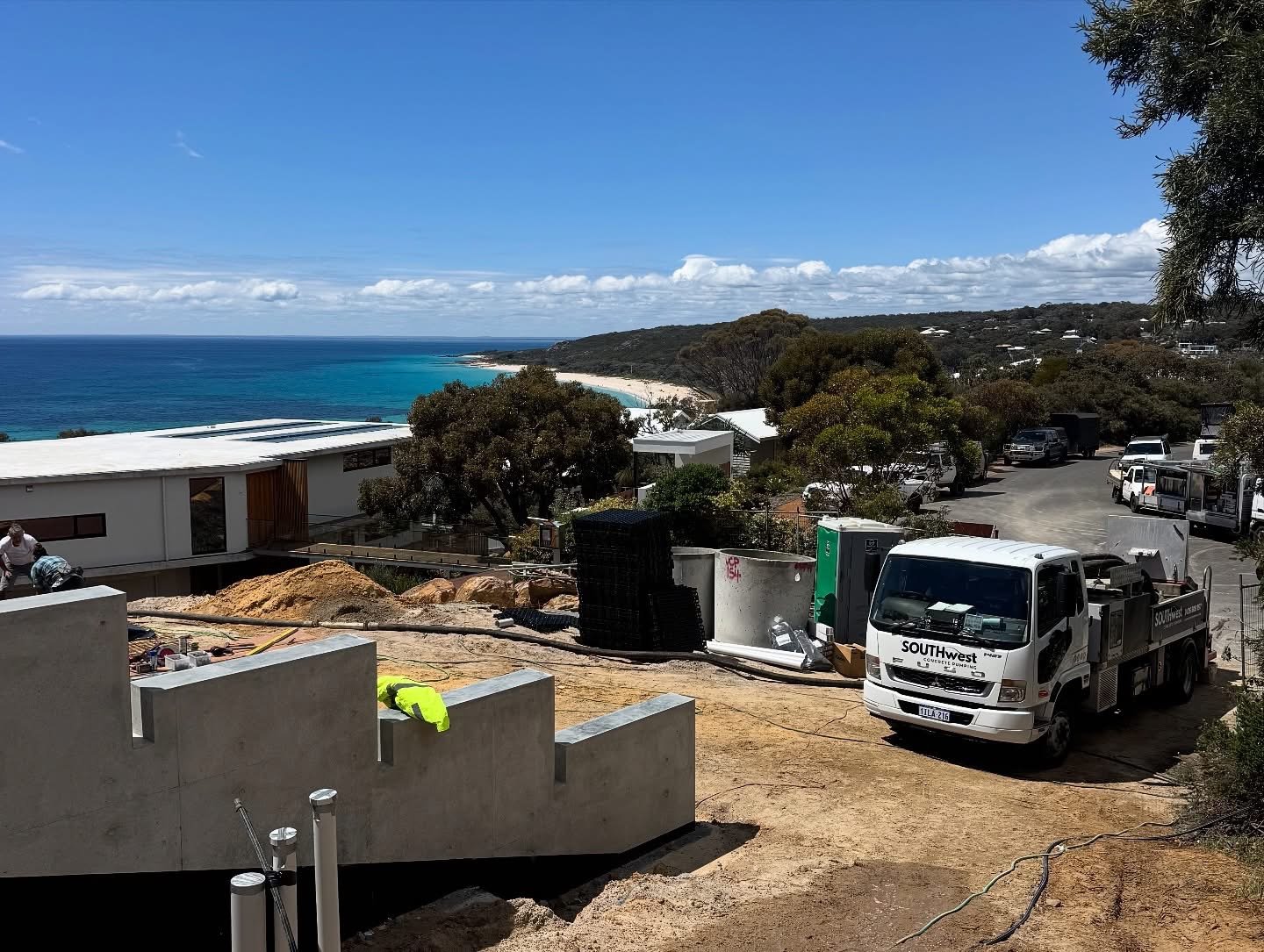 South West Concrete Pumping completing a pour in the South West WA region