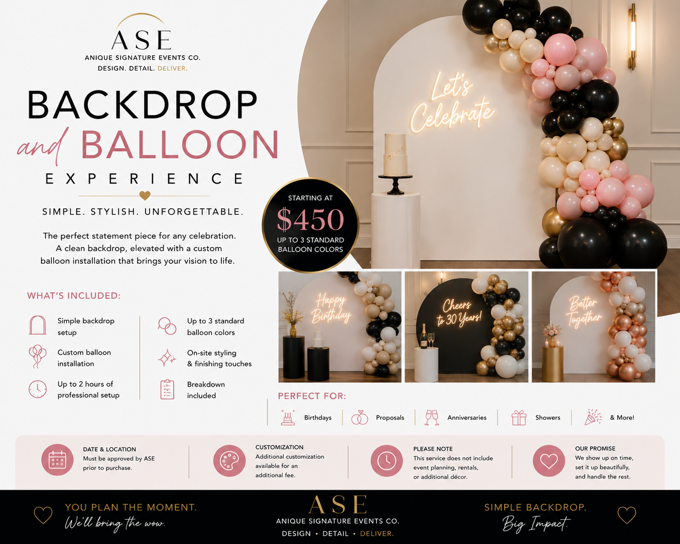 Backdrop + Balloon Experience