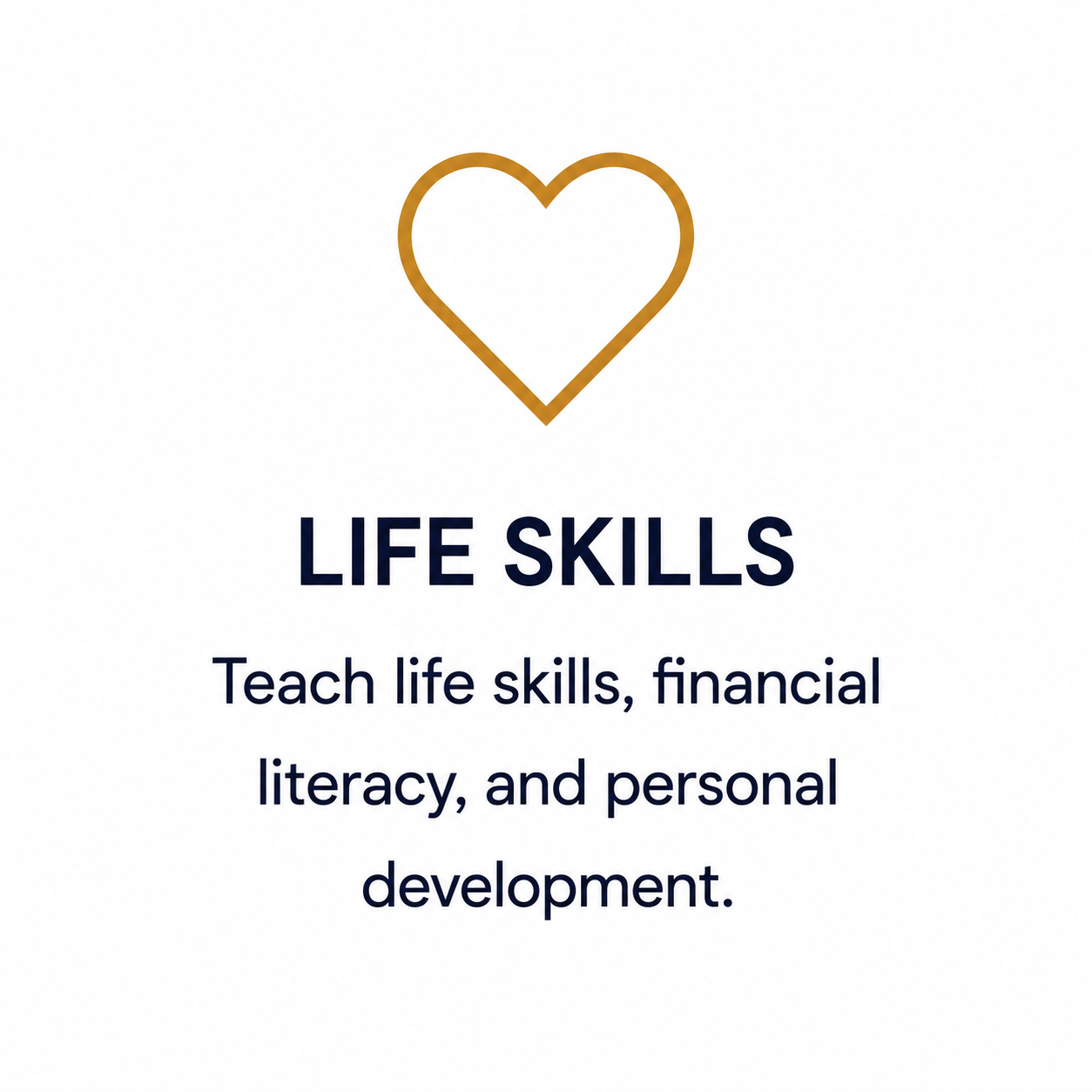 Life skills icon representing Next Level Ascent Inc.'s commitment to teaching financial literacy, personal development, and essential life skills to youth.