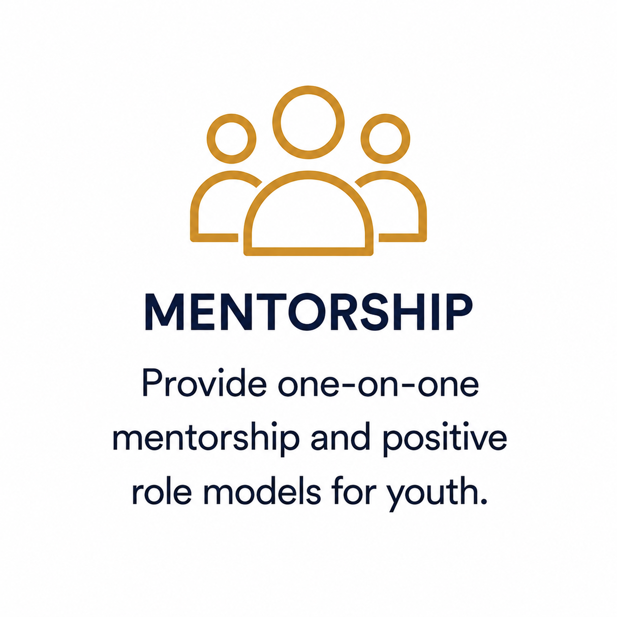 Mentorship icon representing one-on-one guidance and positive role models for youth at Next Level Ascent Inc.