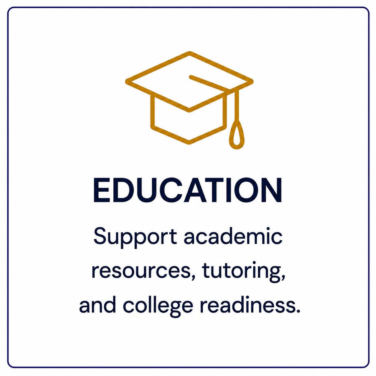 Education icon representing Next Level Ascent Inc.'s commitment to providing academic support, tutoring, and college readiness opportunities for youth.