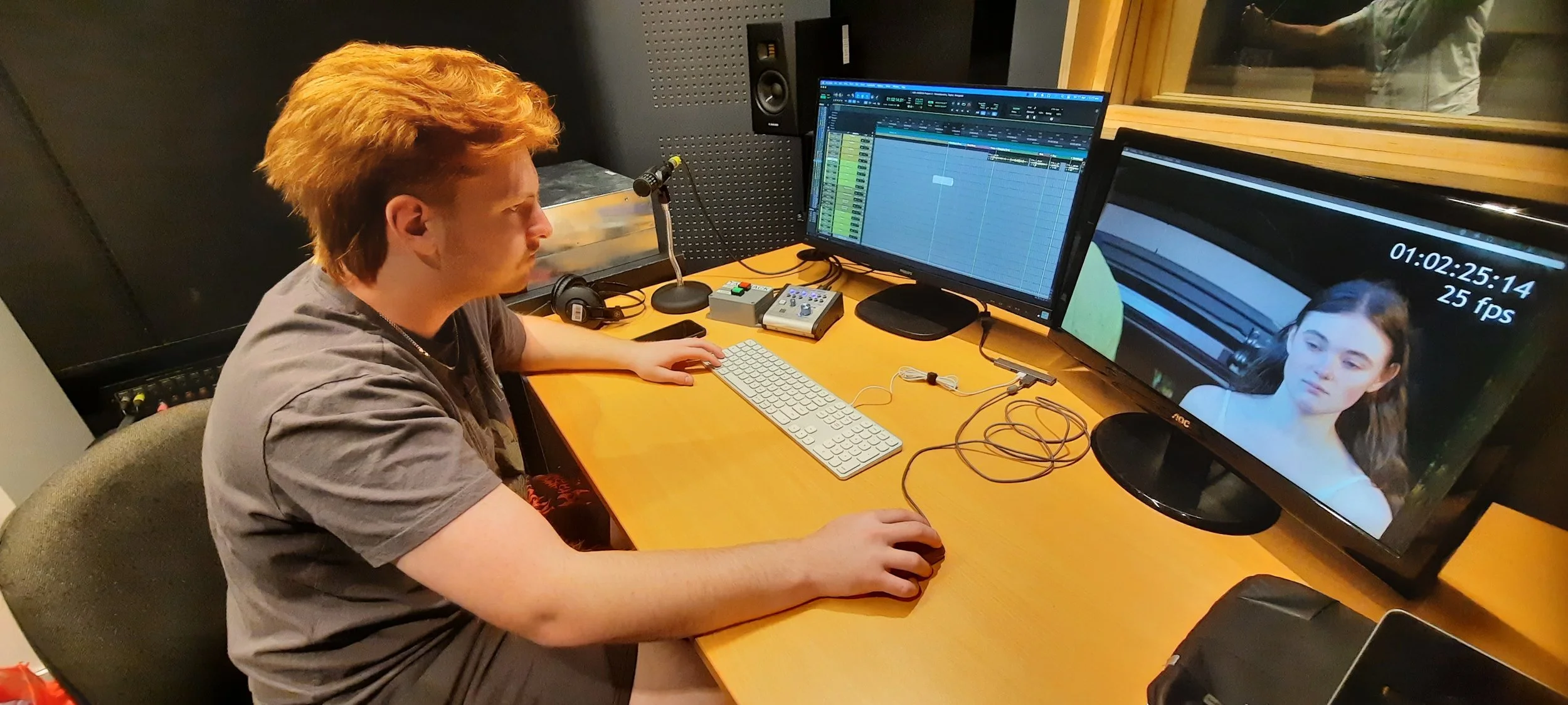Foley recording + editing session