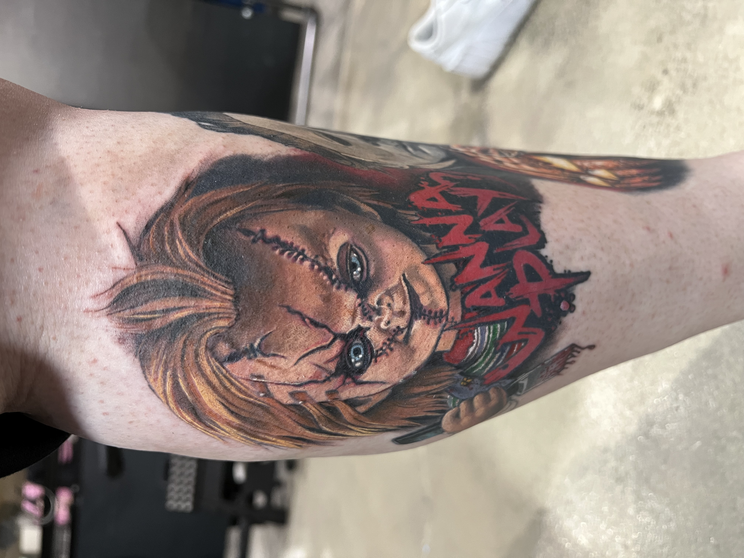 Color Portrait of Chucky from Child's Play Movies.