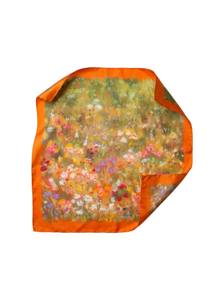 bright hush silk scarf — pre-order