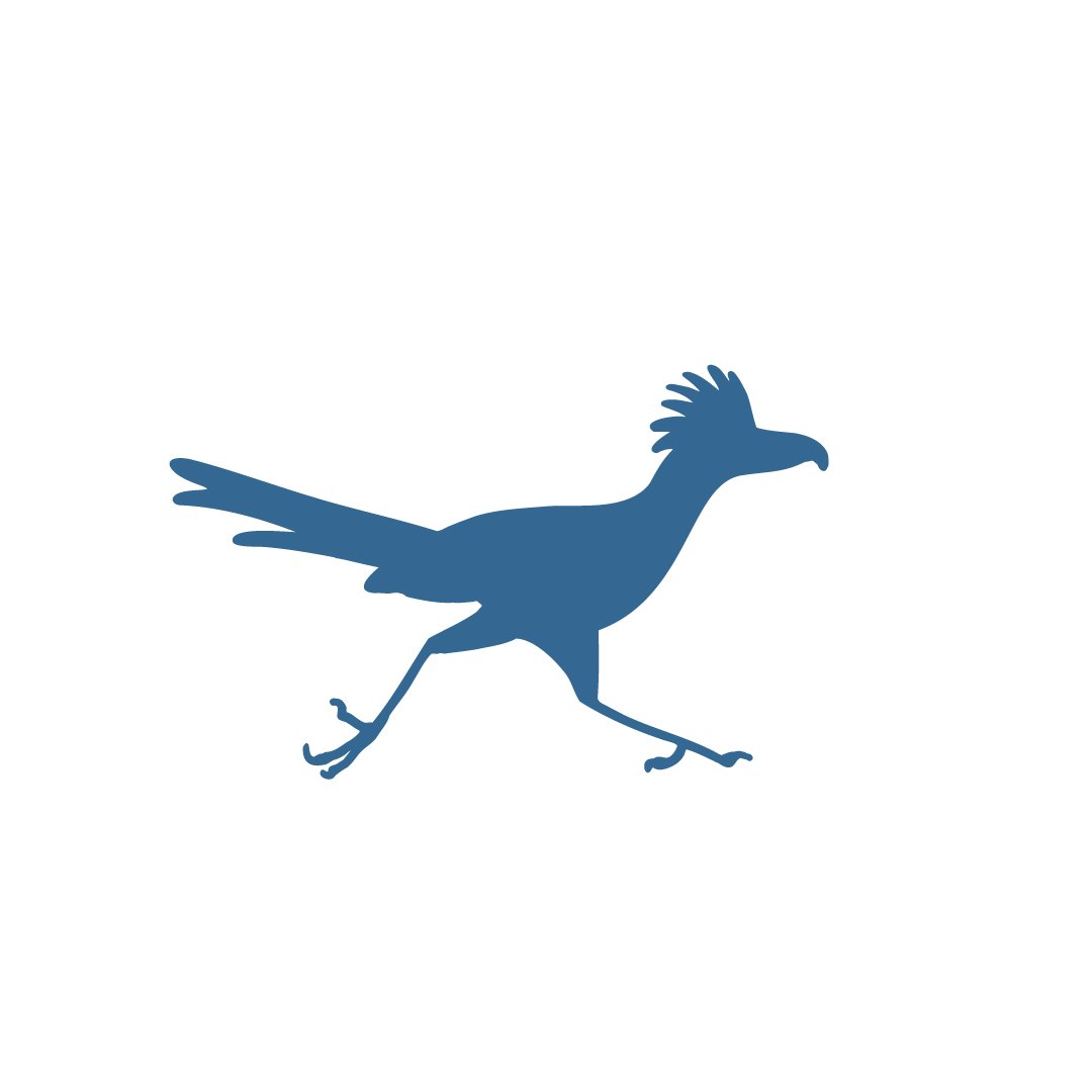 Silhouette of a bird of prey with a crest on its head, standing on one leg.