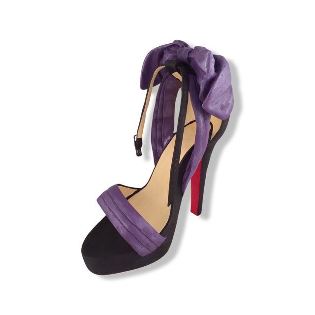 Wood Carved Louboutin Shoe - Basswood & Acrylics