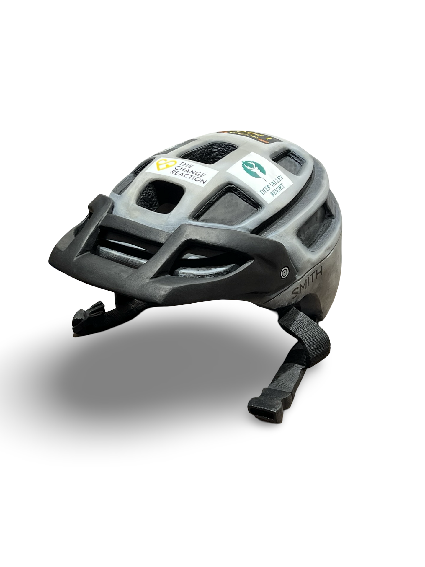 Wood Carved Bike Helmet - Basswood, Leather Paints