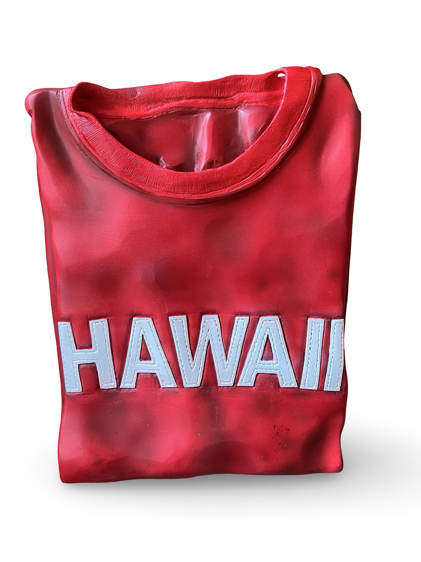 Hand-Carved “Hawaii” Folded Shirt