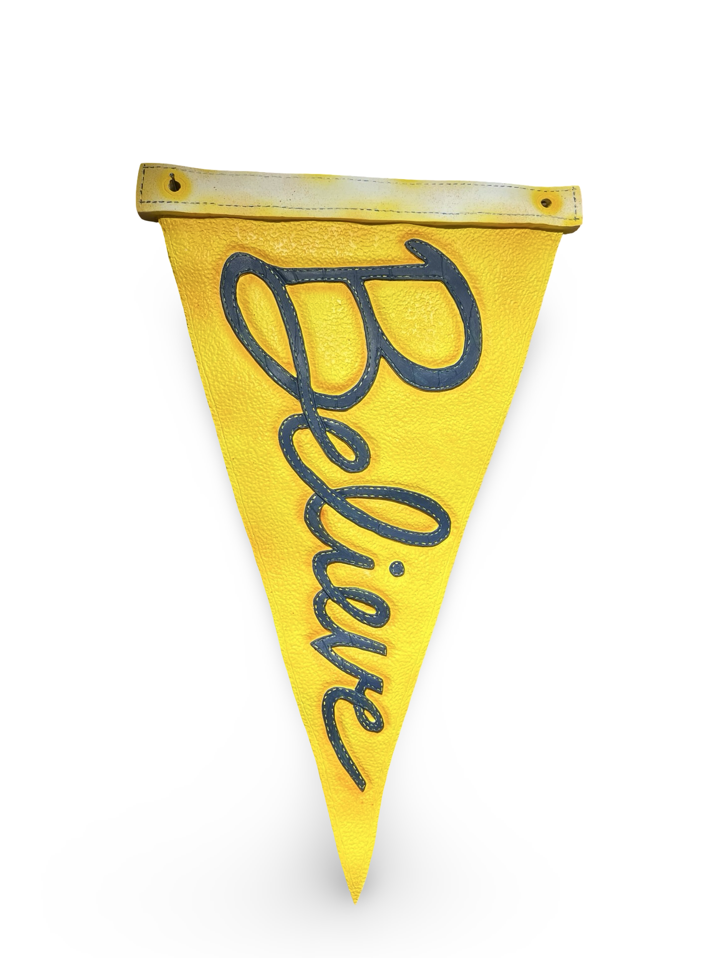 Hand-Carved “Believe” Surf Flag