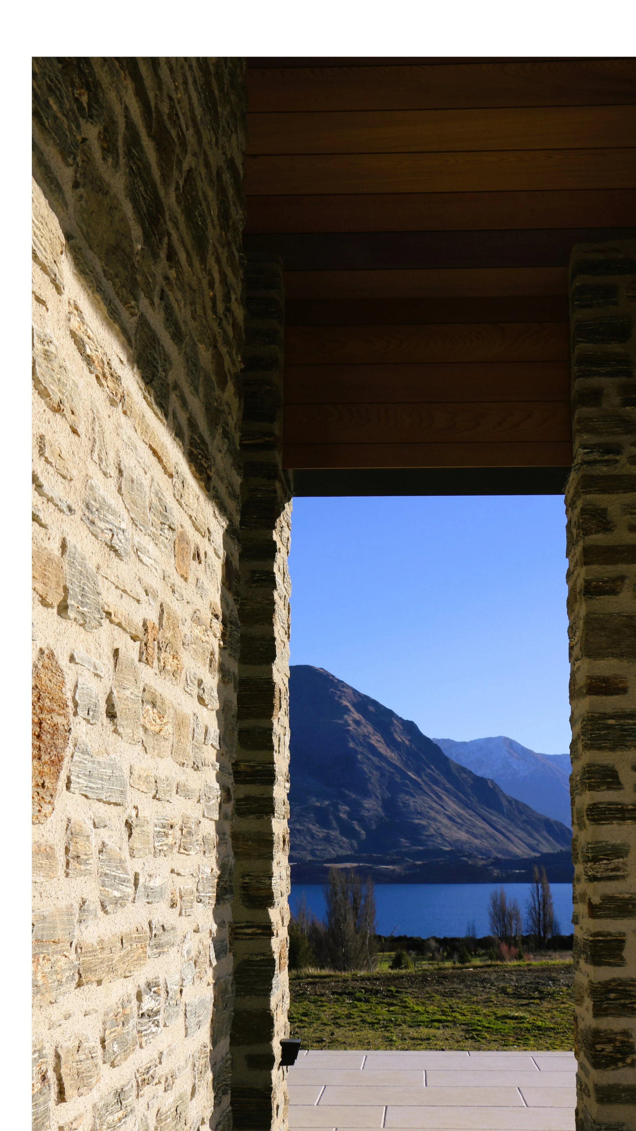 stonework framing the view