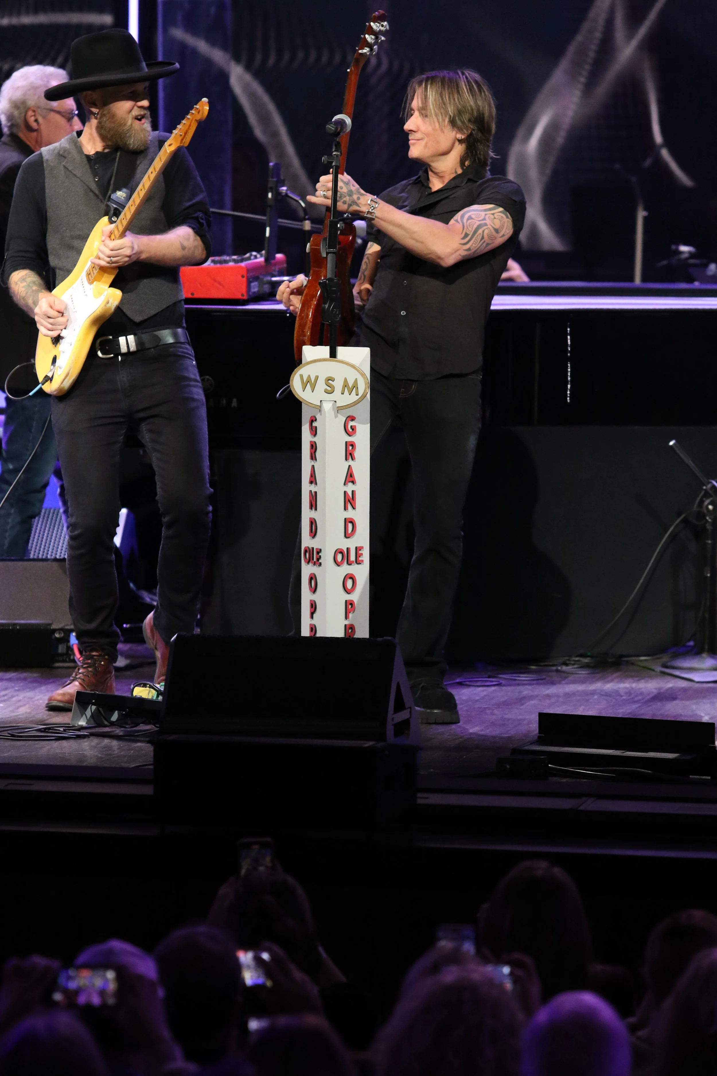 Travis New and Keith Urban at the Grand Ole Opry