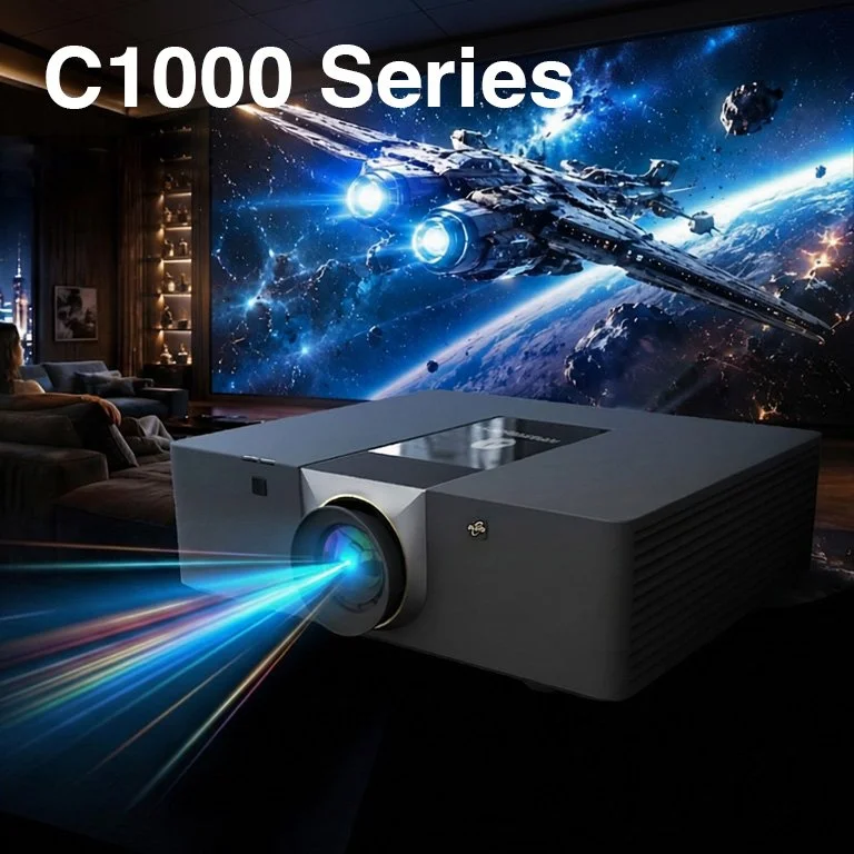 C1000 series
Unlocks Breathtaking Color with Cinema-Grade 4K Visuals   
- Ideal for Home Theater / High-End Boardrooms   
Delivering premium 4K UHD visuals and cinema-grade imaging with 100% DCI-P3 wide color gamut for exceptional brightness and unma