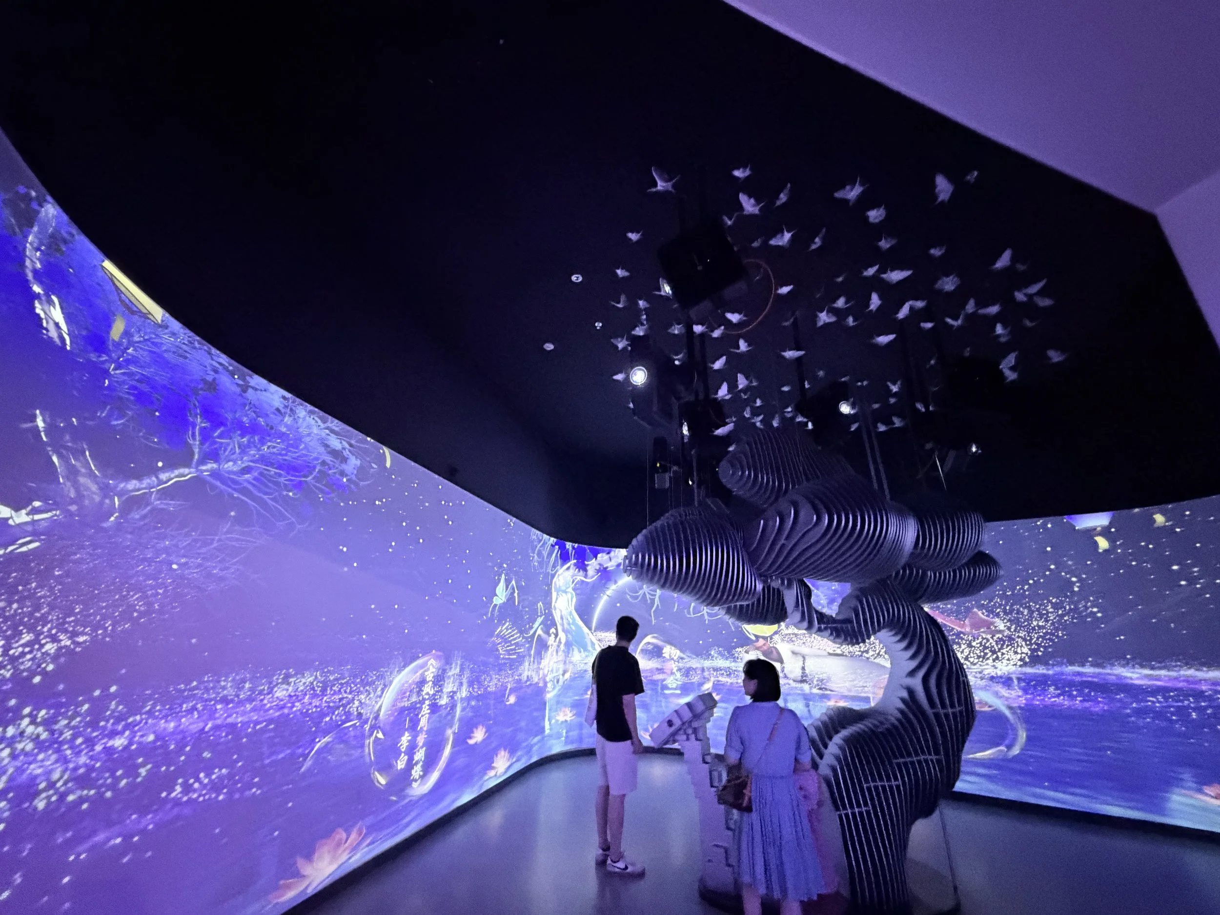 A colossal, curved immersive theatre at the Shenzhen Science & Technology Museum, brought to life with precise Appotronics ALPD® laser engineering.
