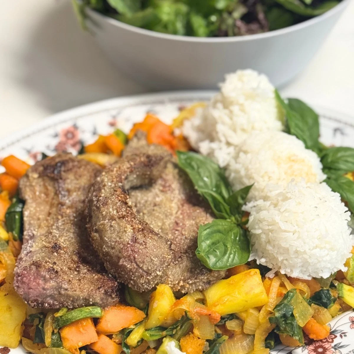 Liver and Onions with a Tropical Twist