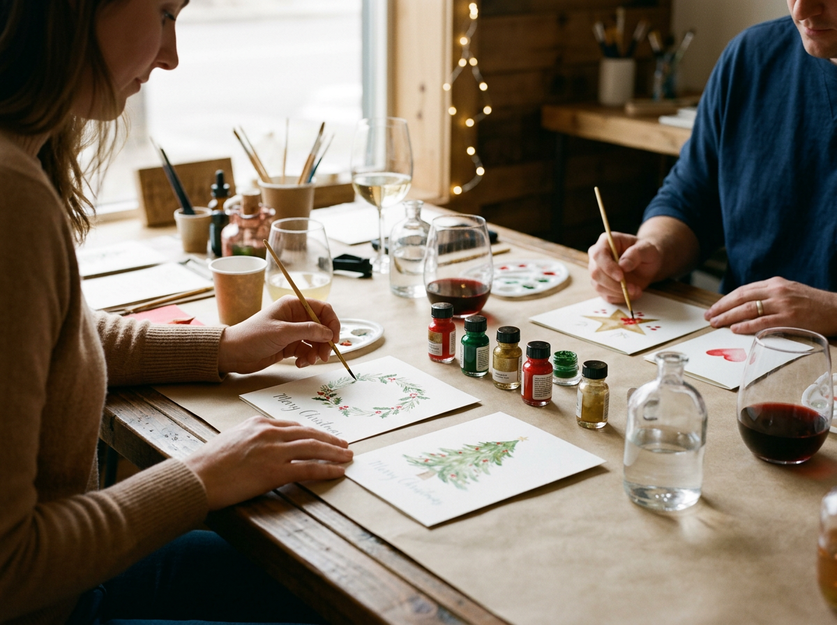Abode Coffee Shop — Christmas Card Watercolor Paint & Sip