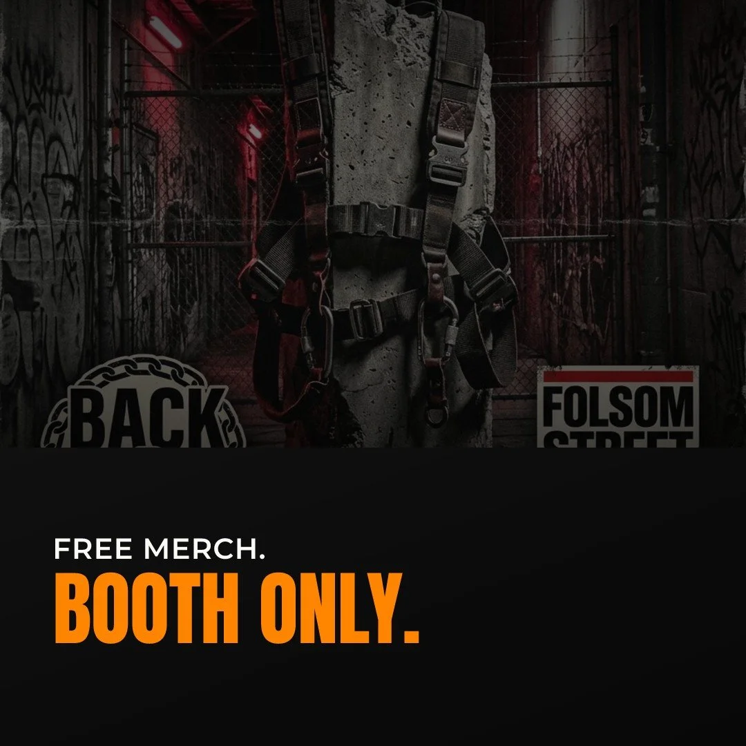 No online drop for this one. Find the booth.

Everyone else wants your thumbs on a screen. We want you at Folsom Street Fair, in person, in the crowd.

Track down the FERAL MODE booth.
Grab free merch while it lasts.
Look for the event badge, that's 