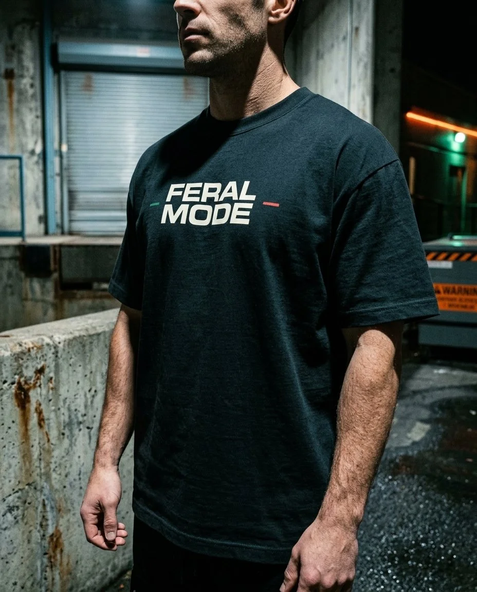 FERAL DEFINITION. Print it loud, wear it out.

feral, adjective | 🔈 /fer-rǝl/ Existing in a wild or untamed state, either naturally or having returned to such a state from domestication.

New this week. T-Shirt, $35.
Link in bio &rarr; feralmo.de/fe