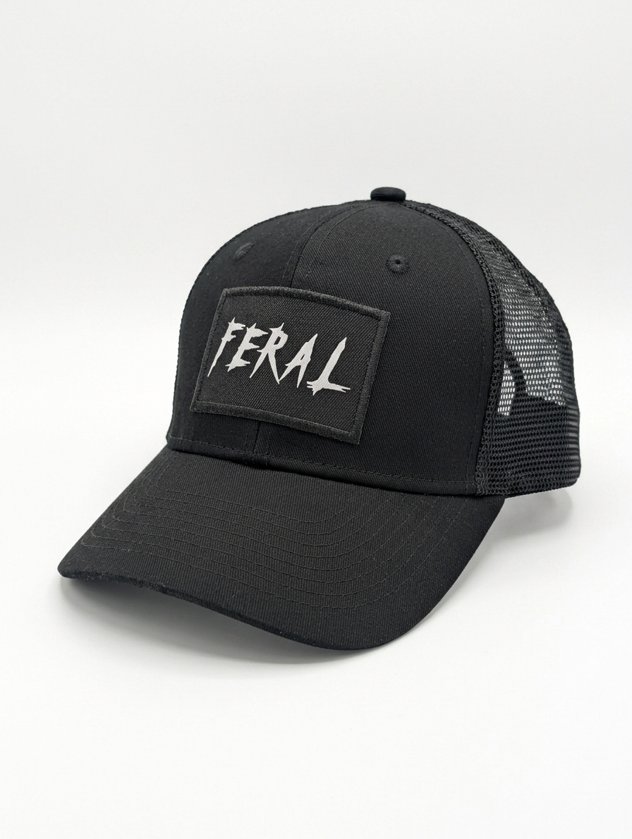 ORIGINAL: Wild Feral Trucker Hat - Black/Black