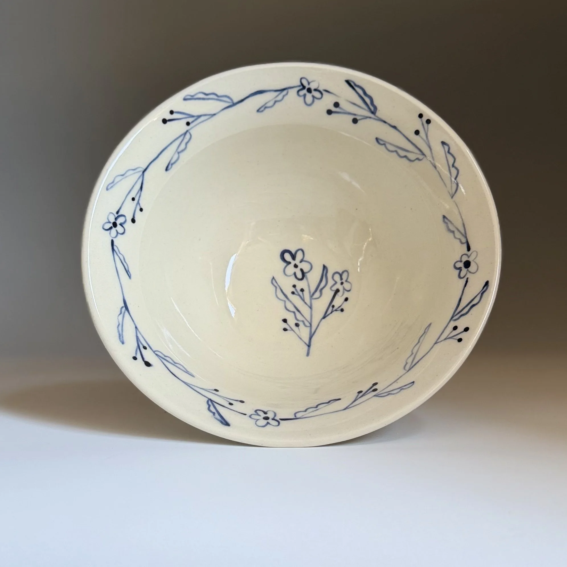 Folk Floral Serving Bowl