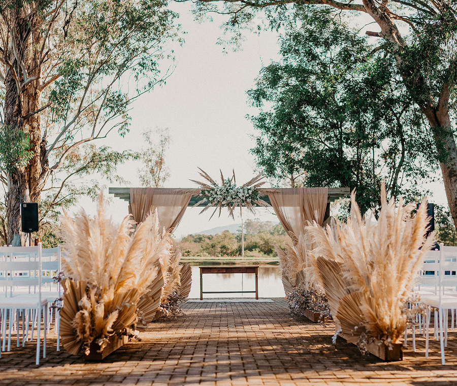 Outdoor wedding venue at a regional Victoria hospitality estate