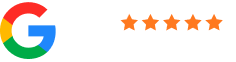 Google 5-star customer reviews badge showing hospitality business ratings