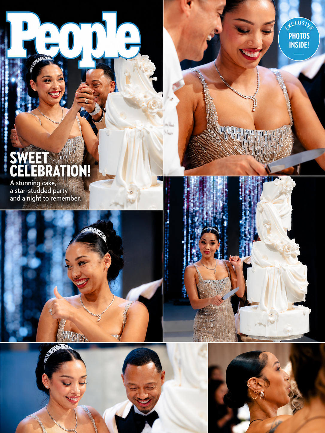 PEOPLE magazine feature showcasing a bespoke wedding cake by cake artist Penelope d’Arcy Graham.