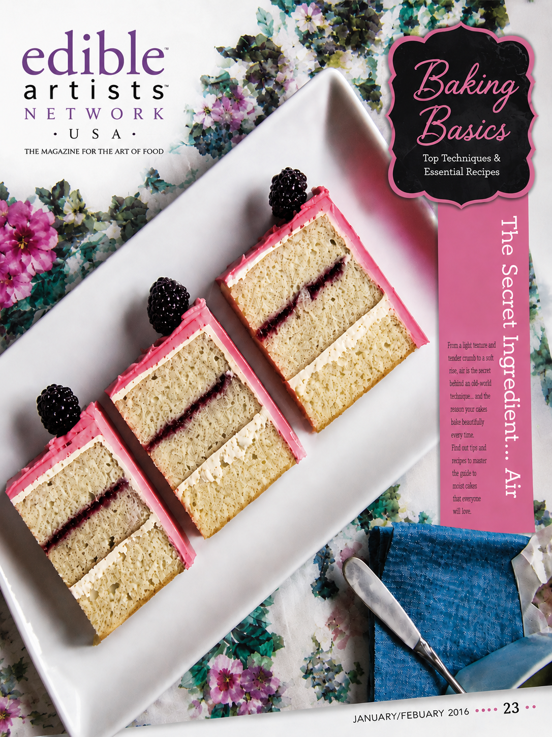 Edible Artists Network magazine feature showcasing cake artistry and design by Penelope d’Arcy Graham.