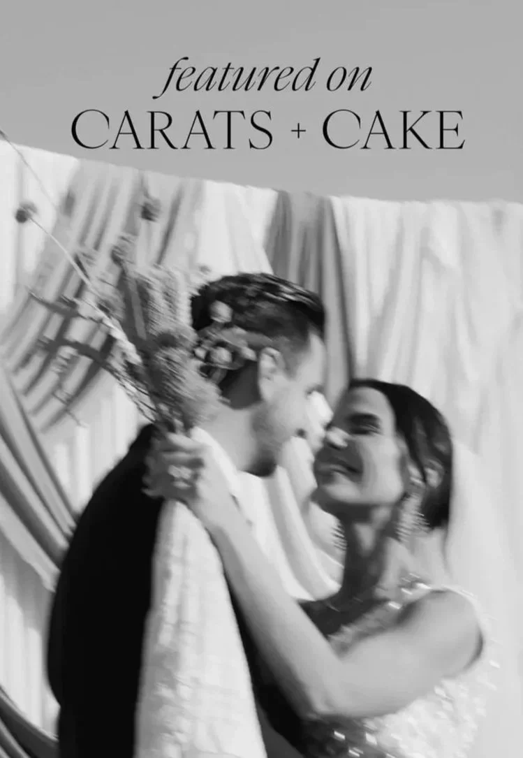 Carats + Cake feature showcasing a luxury wedding and bespoke cake by Penelope d’Arcy Graham.