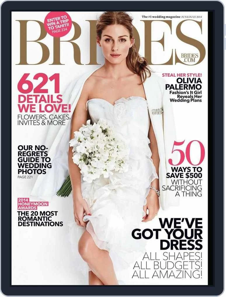 BRIDES magazine featuring the bespoke wedding cake work of cake artist Penelope d’Arcy Graham.