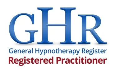 Logo of the General Hypnotherapy Register with text indicating Registered Practitioner